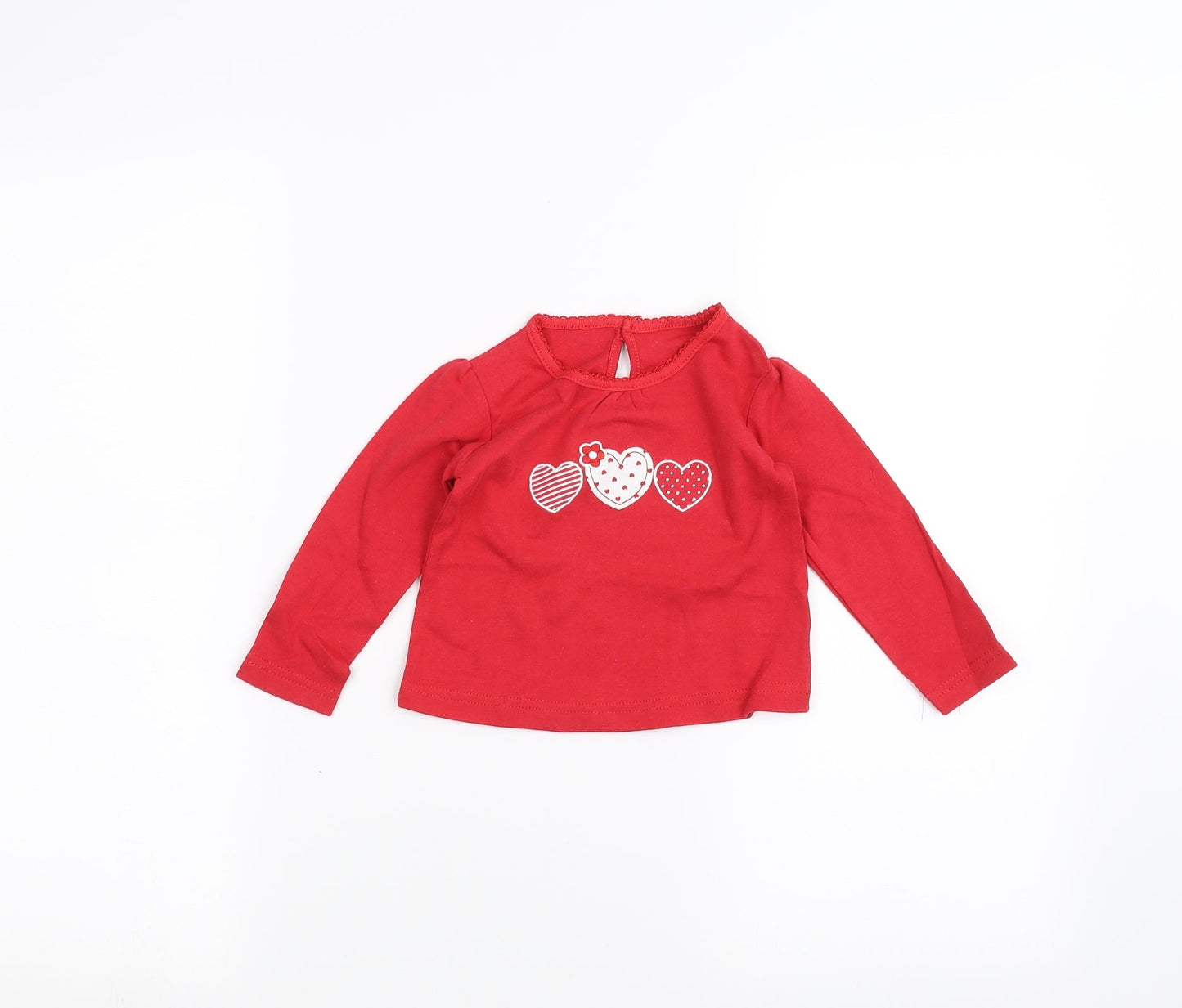 Earlydays Baby Red   Basic T-Shirt Size 6-9 Months