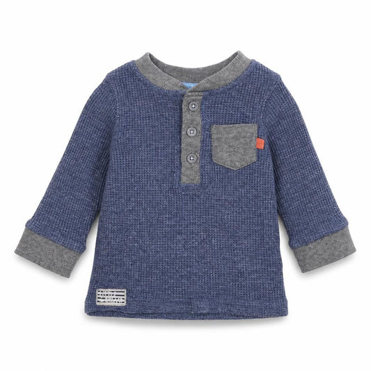 Front view of George Baby Blue Basic T-Shirt, size 0-3, Months