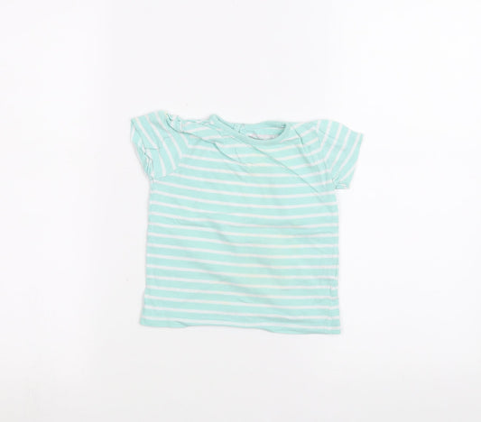 Young Dimension Baby Blue Striped  Basic T-Shirt Size 12-18 Months