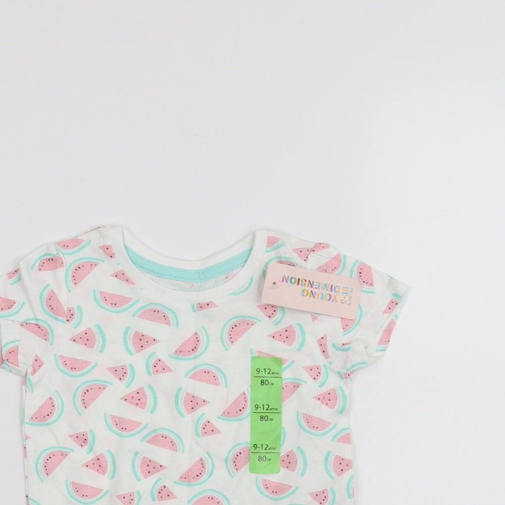 Young Dimension Baby White   Basic T-Shirt Size 9-12 Months