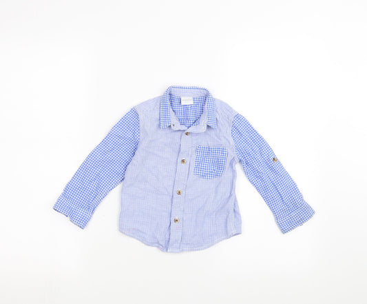 Mini Club Baby Blue Striped  Basic Button-Up Size 18-24 Months