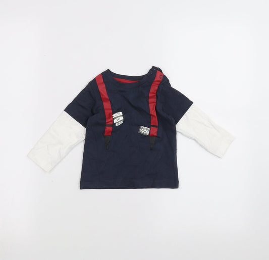 Nutmeg Baby Blue   Basic T-Shirt Size 6-9 Months