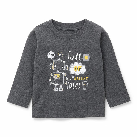 Front view of George Baby Black Basic T-Shirt, size 6-9, Months
