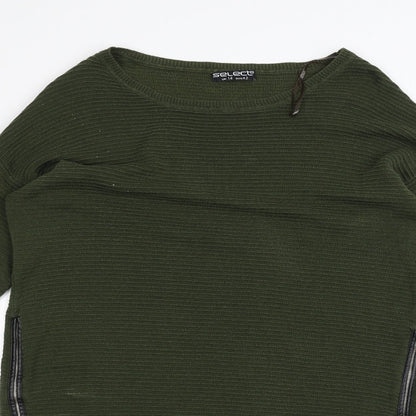 Preloved Select Womens Green   Pullover Jumper Size 14 - Detail