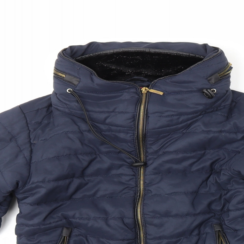 denim state Womens Blue   Puffer Jacket Coat Size S