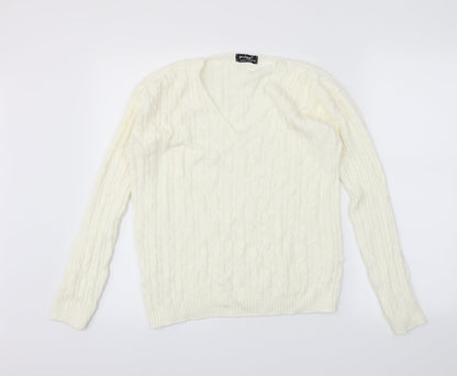 Pulse Womens Ivory   Pullover Jumper Size S