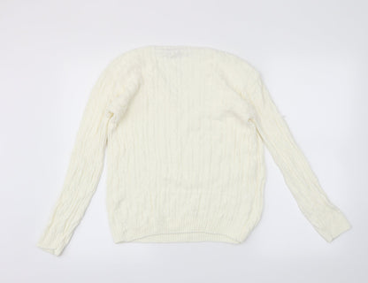 Pulse Womens Ivory   Pullover Jumper Size S