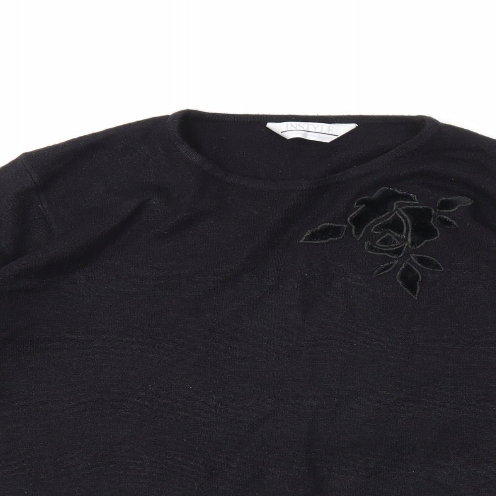 Instyle Womens Black   Pullover Jumper Size M