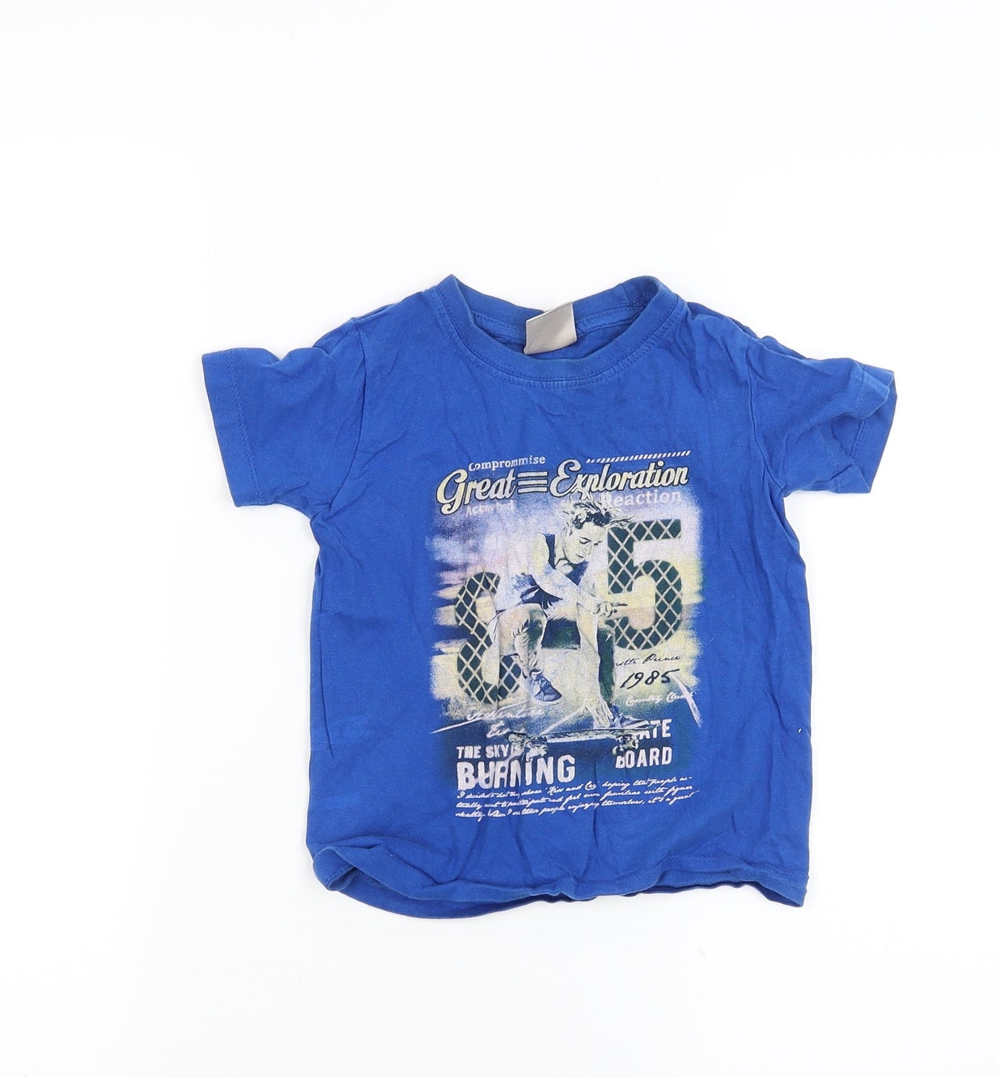 quco Boys Blue   Basic T-Shirt Size 2-3 Years