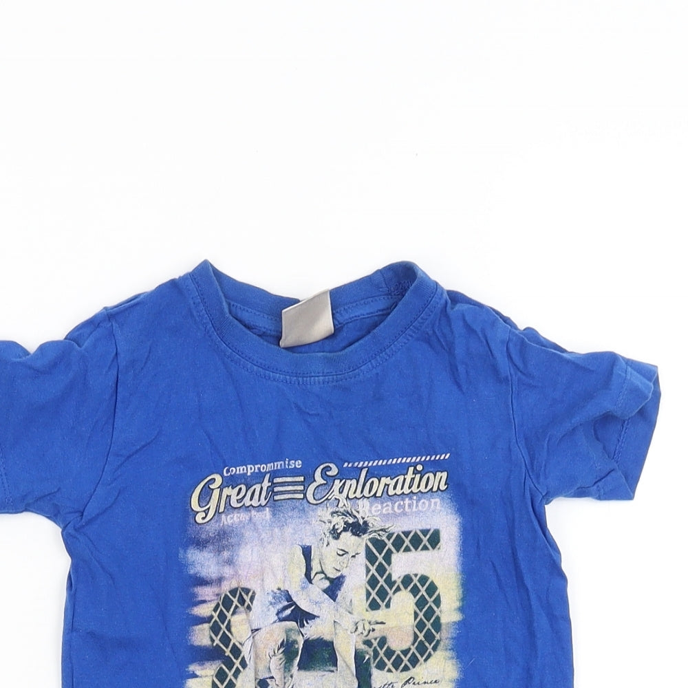 quco Boys Blue   Basic T-Shirt Size 2-3 Years