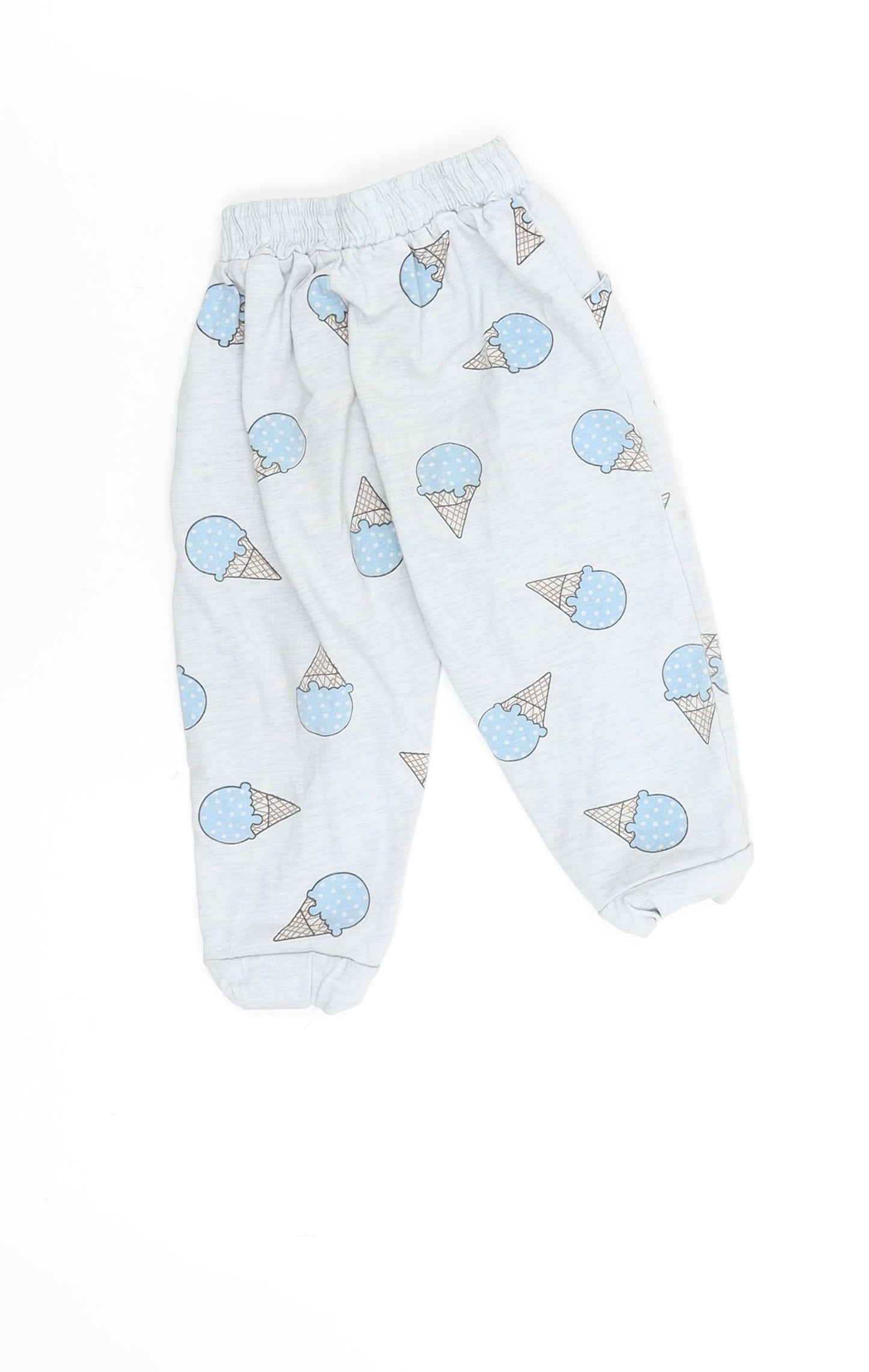 Be ou Girls Blue Solid  Cami Pyjama Pants Size 18-24 Months
