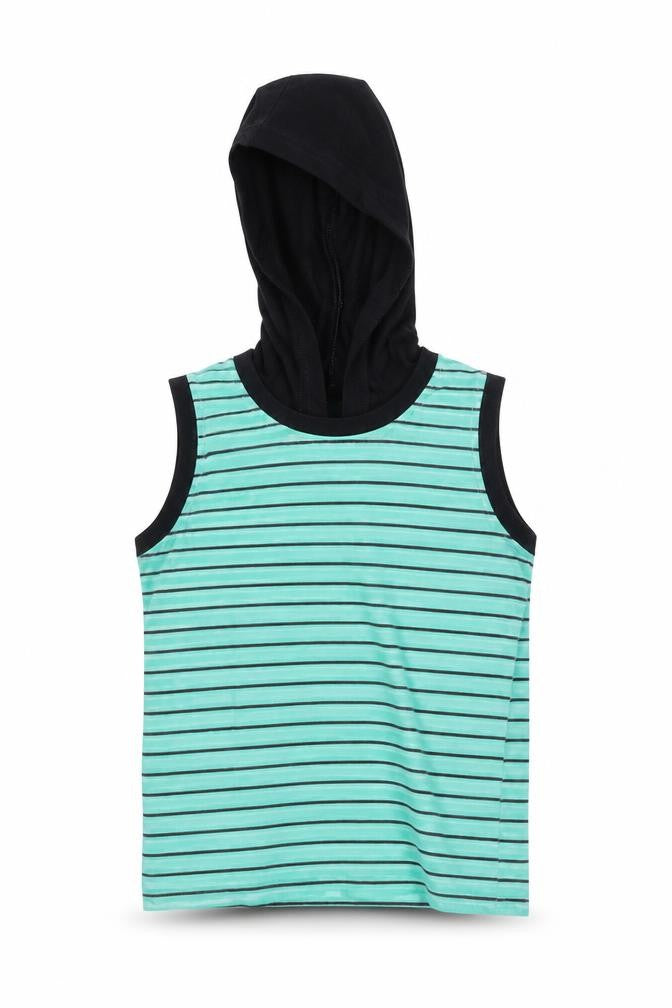 Taeko Girls Green Striped  Pullover Hoodie Size 2-3 Years