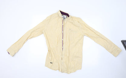Preloved vogueraw Mens Yellow    Button-Up Size M - Front