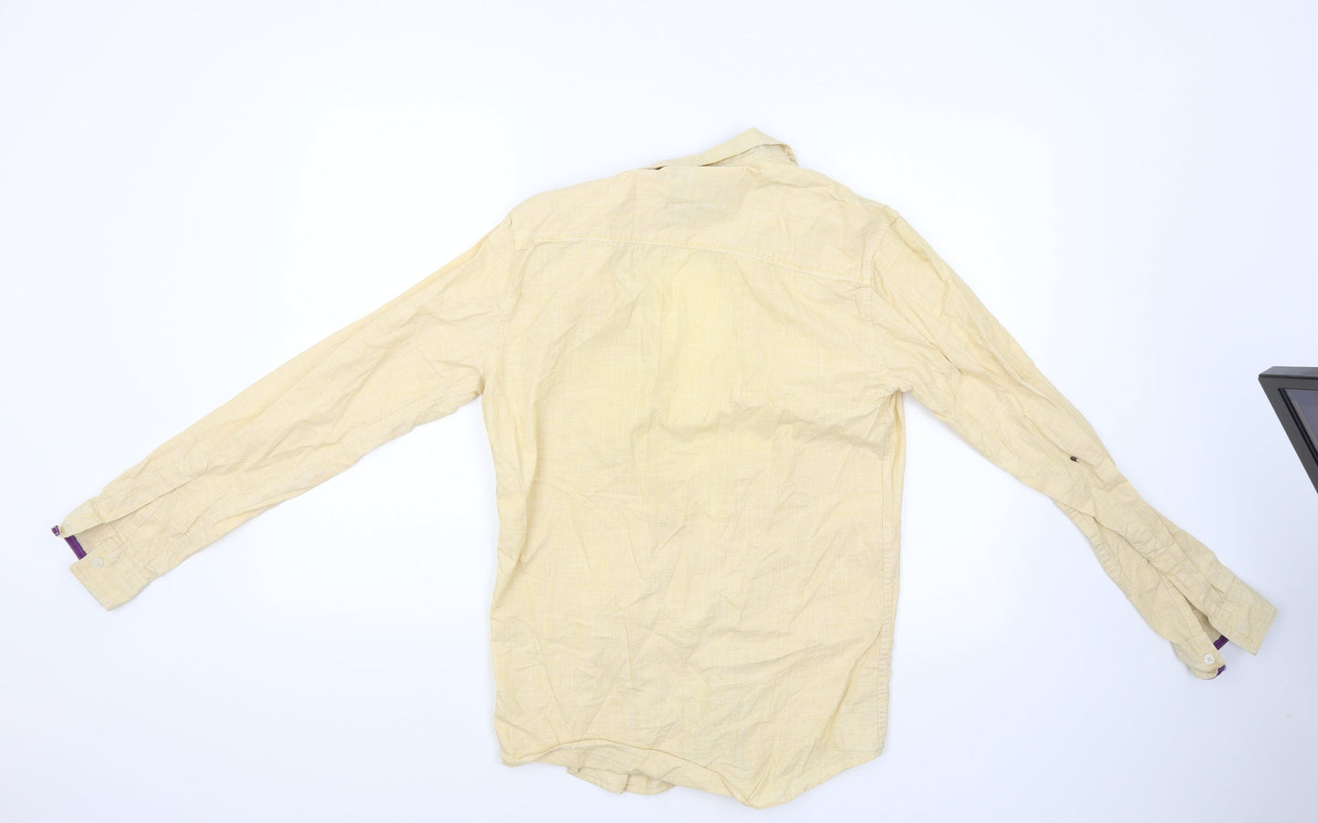 vogueraw Mens Yellow    Button-Up Size M