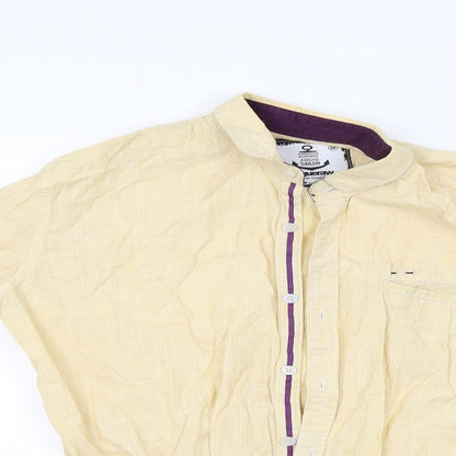 Preloved vogueraw Mens Yellow    Button-Up Size M - Detail