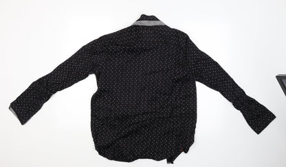 Best legend Womens Black   Basic Button-Up Size 12
