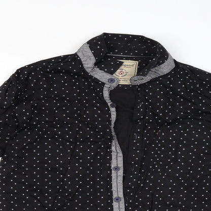 Best legend Womens Black   Basic Button-Up Size 12