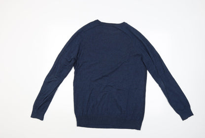 Preloved George Mens Blue   Pullover Jumper Size M - Back