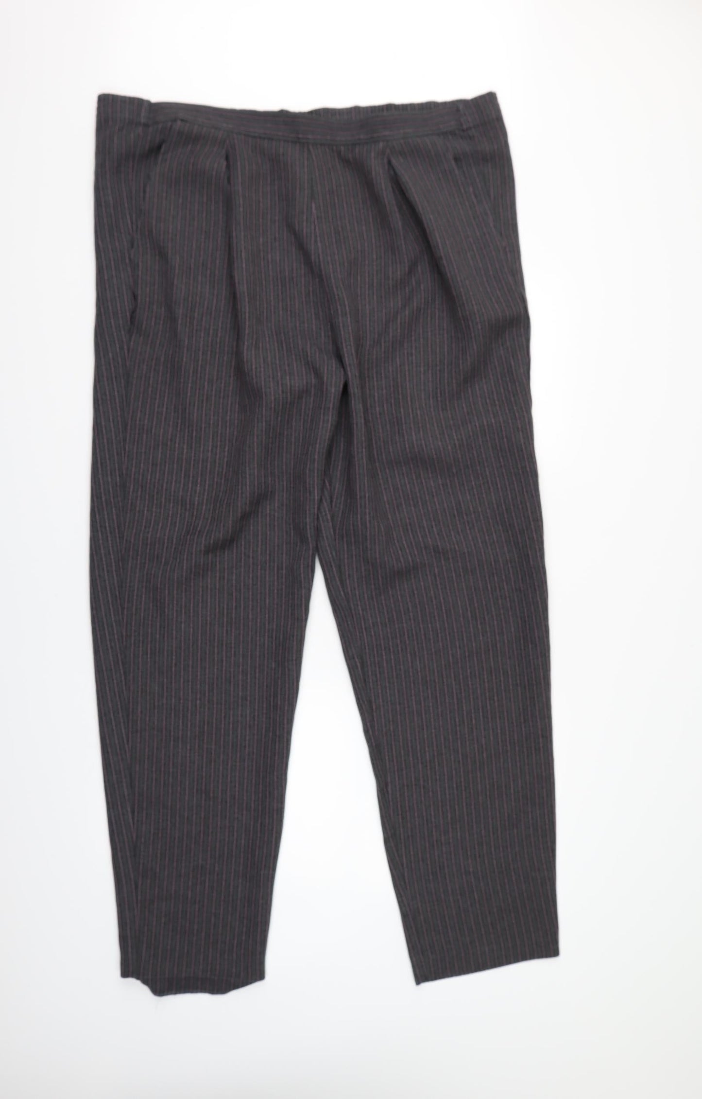 Preworn Womens Purple Striped  Bloomer Trousers Size 34 L31 in