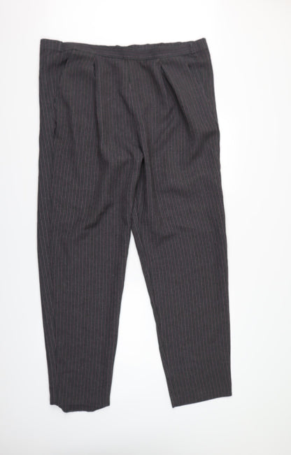 Preworn Womens Purple Striped  Bloomer Trousers Size 34 L31 in