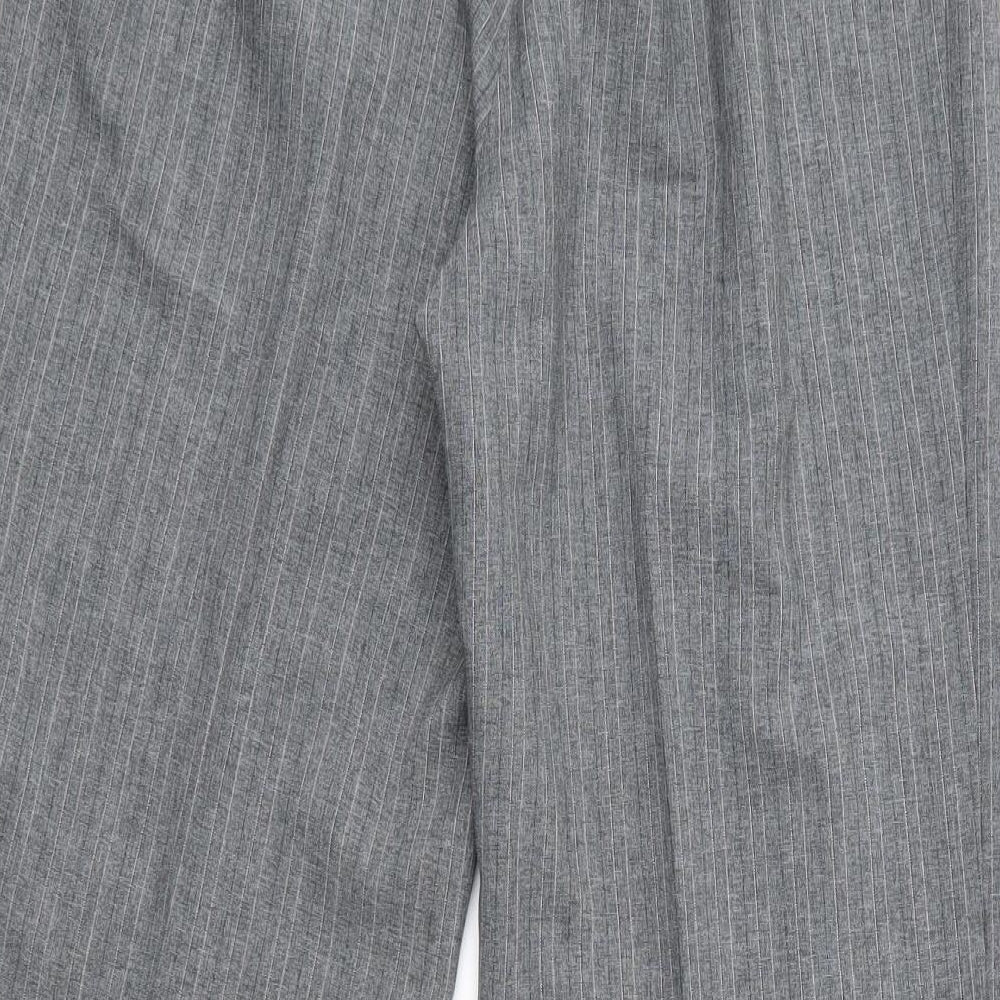 Marks and Spencer Womens Green Striped  Trousers  Size 10 L23 in