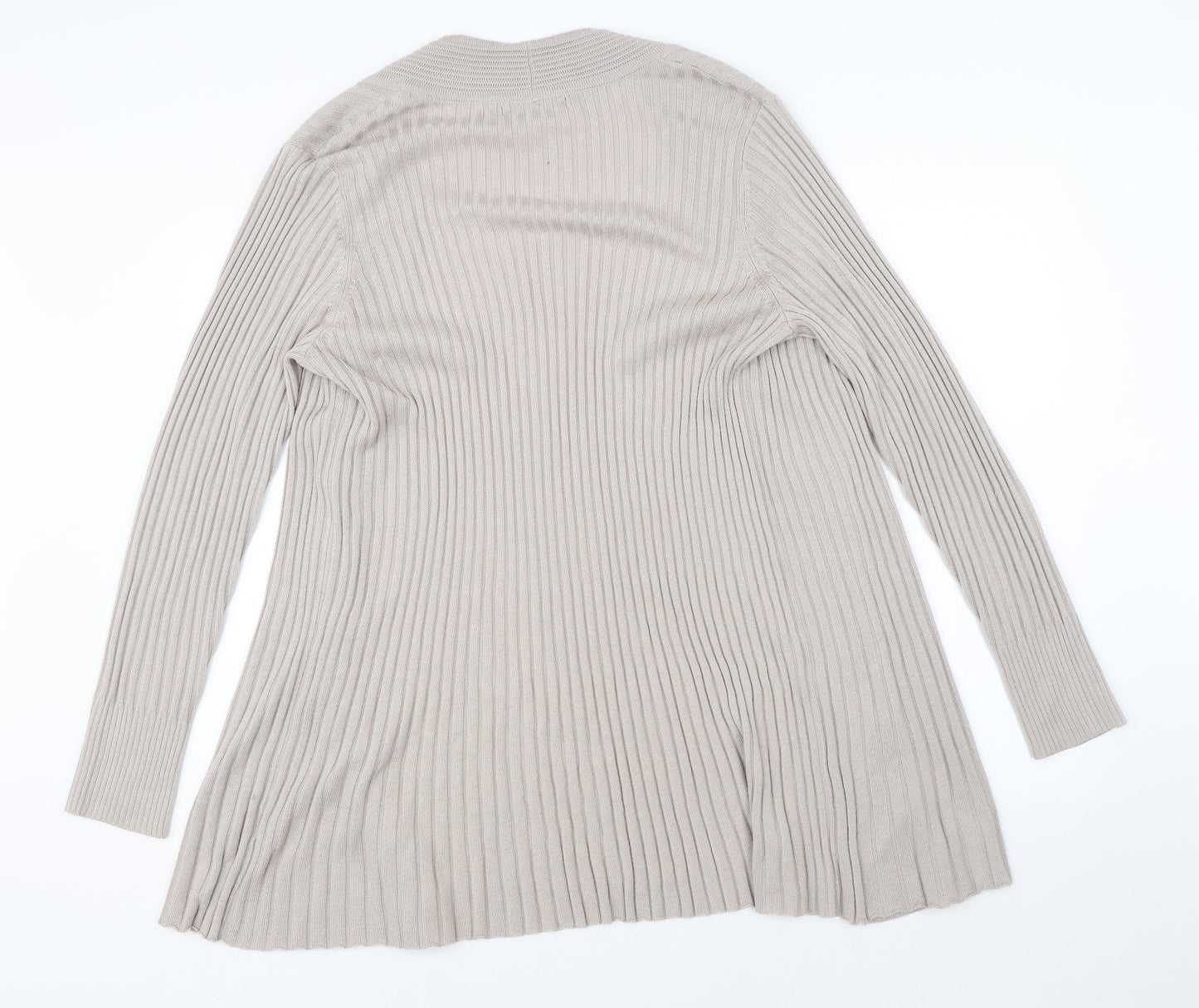 David Emmanuel Womens Beige  Knit Cardigan Jumper Size M
