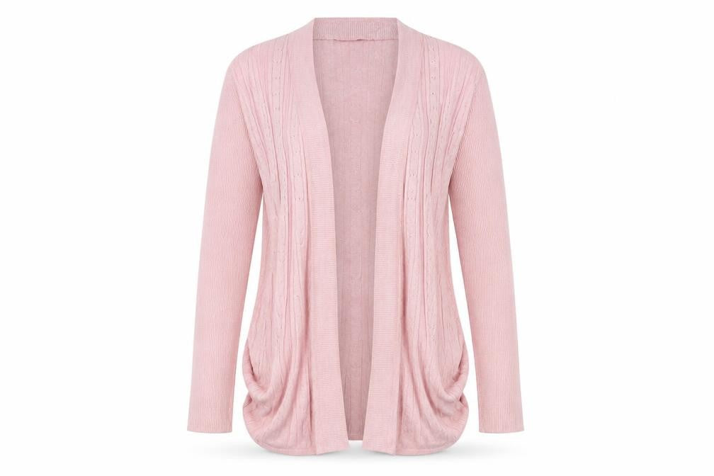 Bonmarché Womens Pink Cardigan Jumper Size M