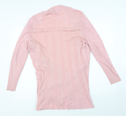 Bonmarché Womens Pink Cardigan Jumper Size M