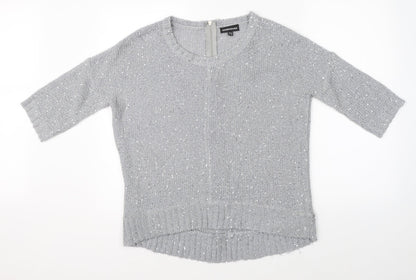 Warehouse Womens Grey   Pullover Jumper Size 10