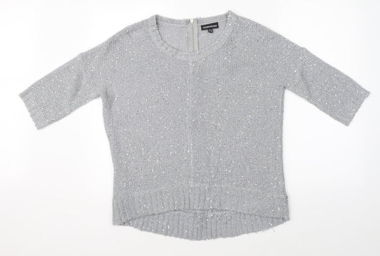 Warehouse Womens Grey   Pullover Jumper Size 10
