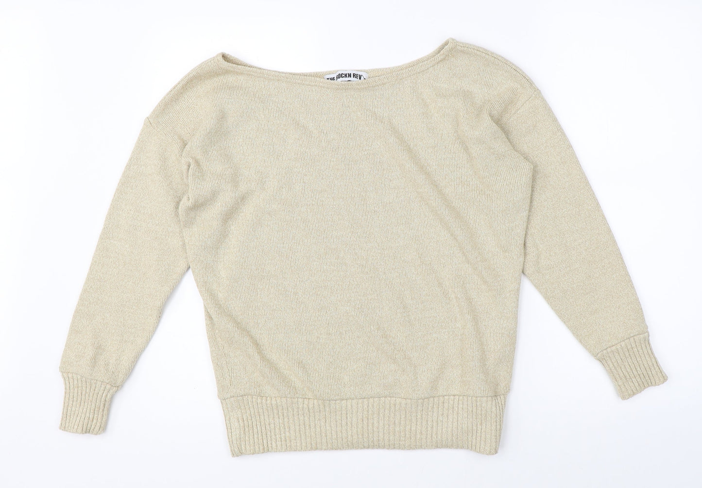 The Rock Rev Womens Beige  Knit Pullover Jumper Size M