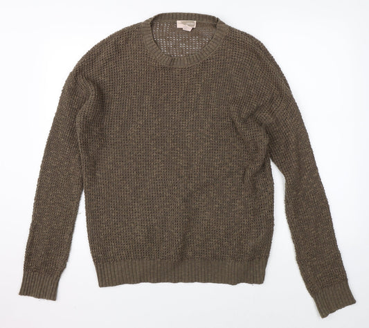 FOREVER 21 Womens Brown  Knit Pullover Jumper Size L