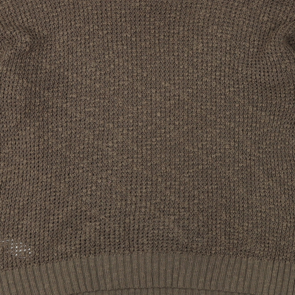 FOREVER 21 Womens Brown  Knit Pullover Jumper Size L