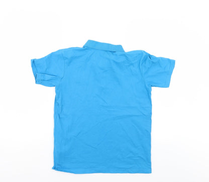Back view of SoulCal boys’ blue basic polo, size 12, months