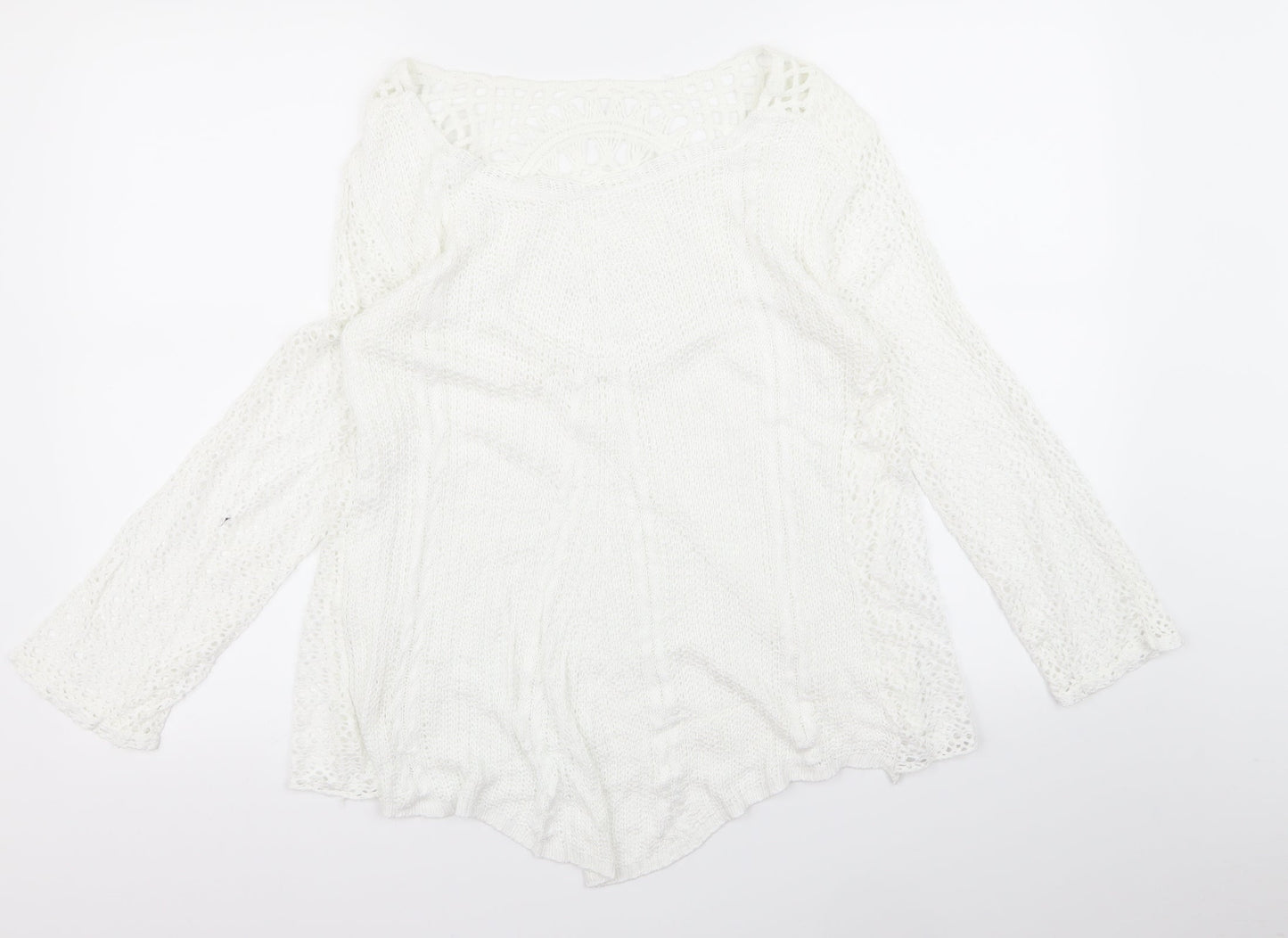 Preworn Womens White   Pullover Jumper Size M
