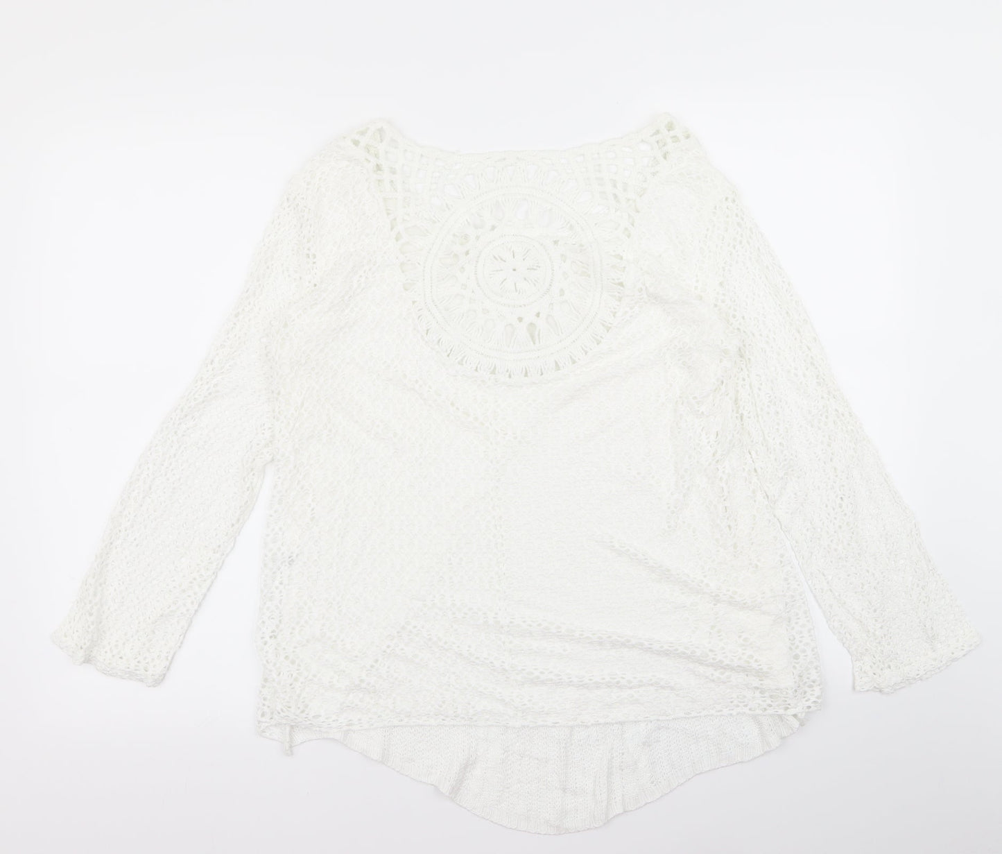 Preworn Womens White   Pullover Jumper Size M