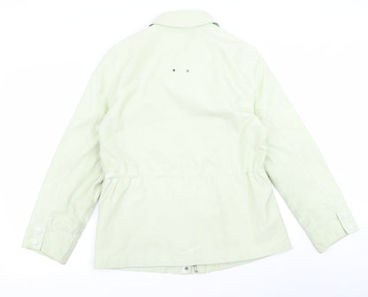 Preworn Womens Green   Overcoat Coat Size 14