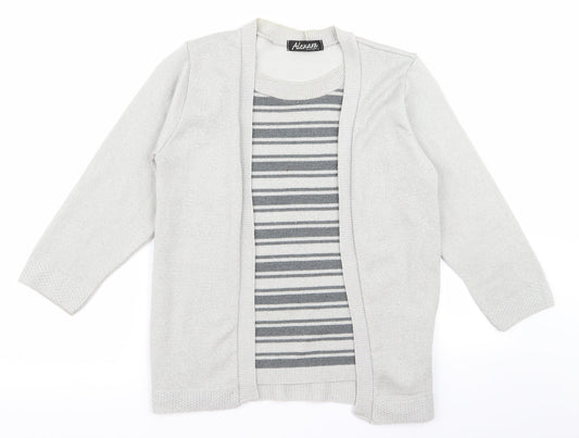 alexara Womens Grey   Cardigan Jumper Size S