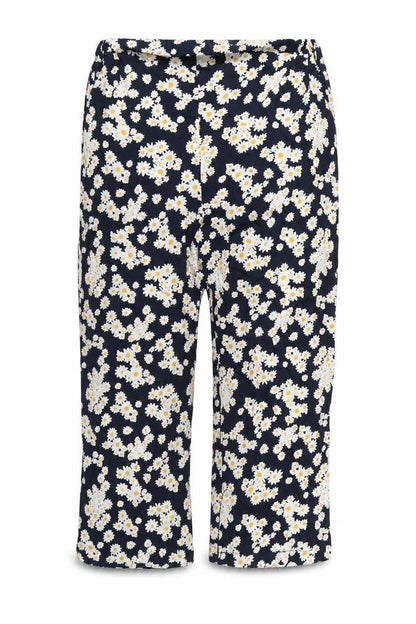 Preworn Womens Black Floral  Trousers  Size 38 L25 in