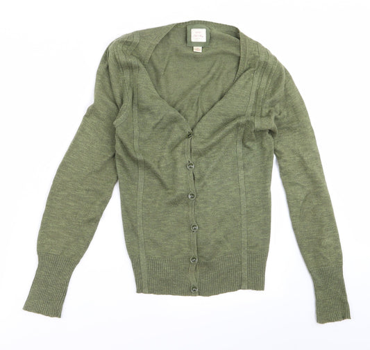 Preworn Womens Green   Cardigan Jumper Size XS