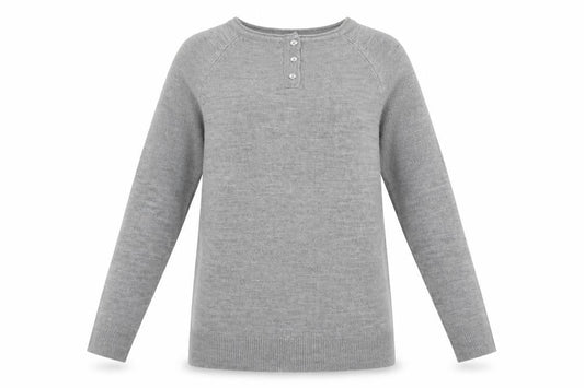 Front view of Atmosphere women’s grey jumper, size UK 8