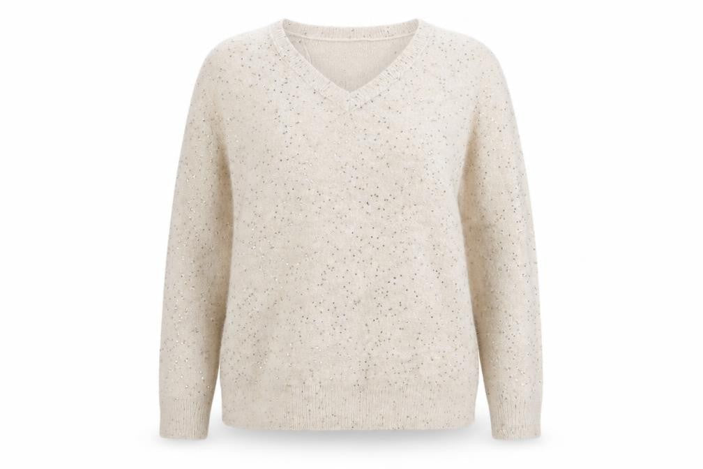 Peakocks Womens Beige   Pullover Jumper Size M