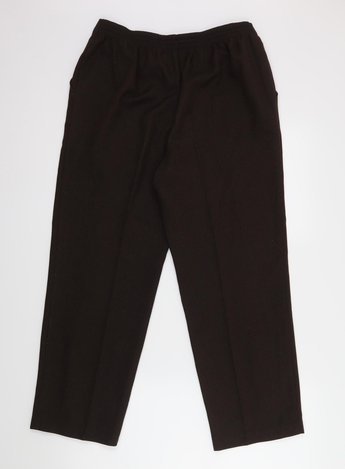 M&S Womens Brown   Dress Pants Trousers Size 14 L26 in