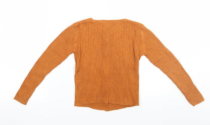 Back view of Next girls’ brown basic blouse, size 9, years