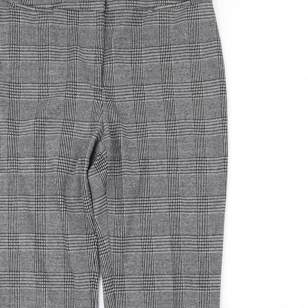 m7s Womens Black Check  Trousers  Size 18 L30 in