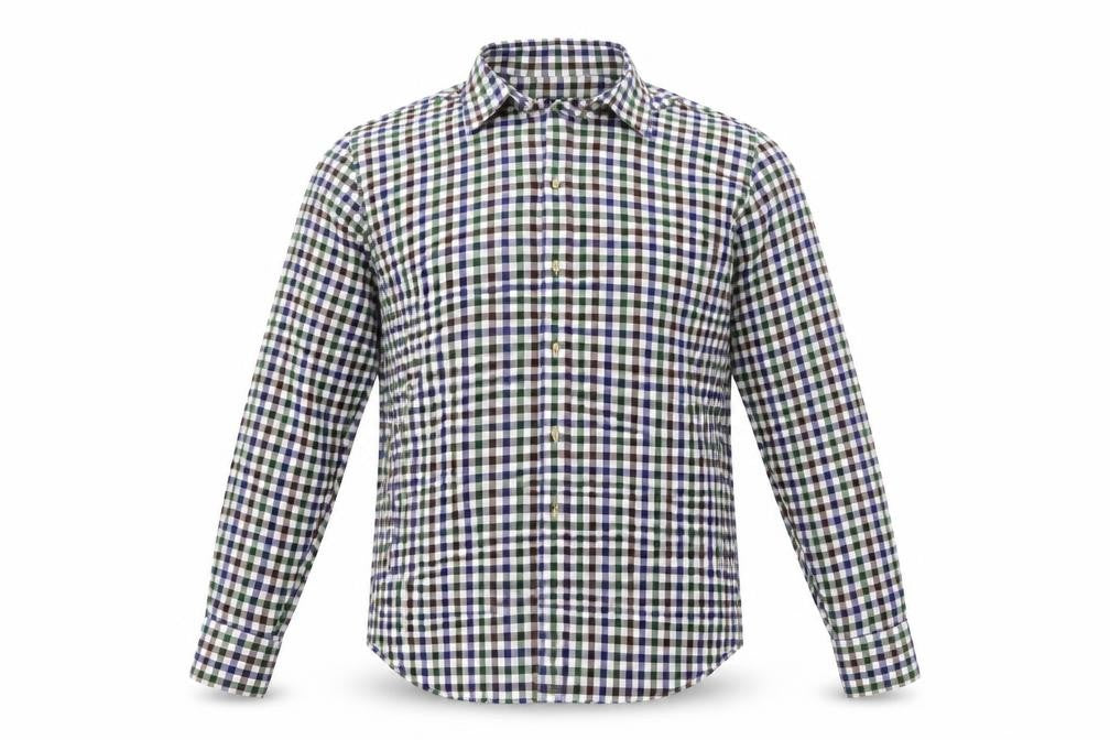 County Mens Multicoloured Check Flannel  Button-Up Size M