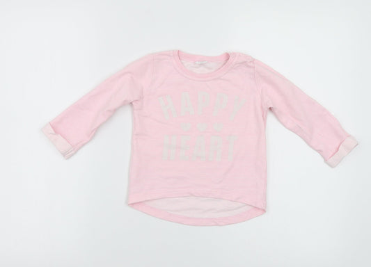 Preworn Baby Pink   Pullover Casual Size 12-18 Months  - Happy