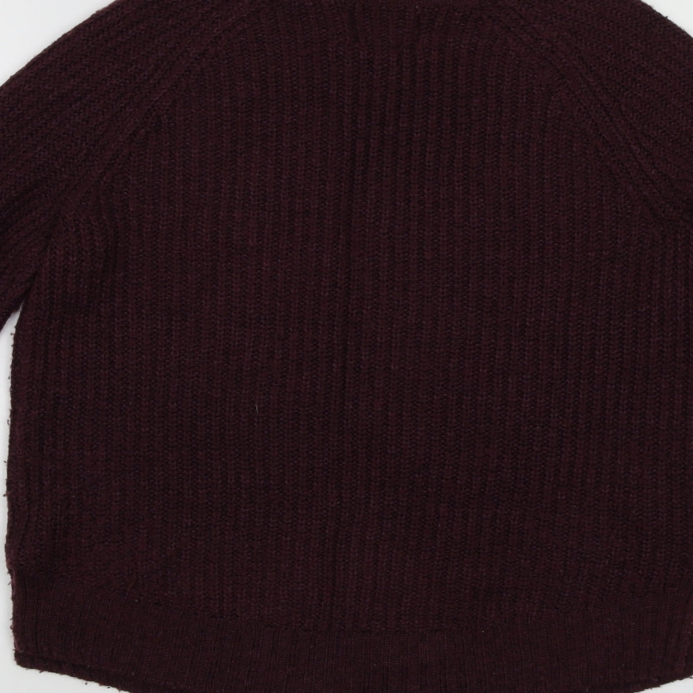 Papaya Womens Purple  Knit Pullover Jumper Size 10