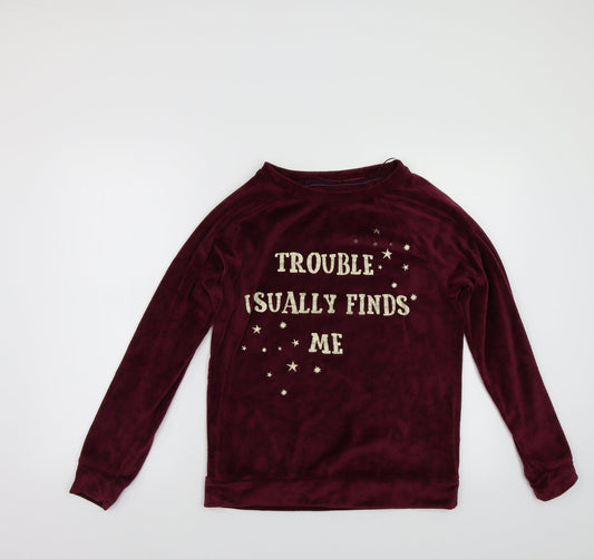 Primark Womens Purple  Fleece Pullover Sweatshirt Size XS  - Harry Potter