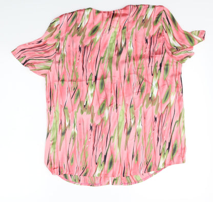 Peepers Womens Pink Floral  Basic Button-Up One Size